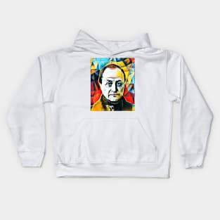 Auguste Comte Abstract Portrait | Auguste Comte Artwork 2 Kids Hoodie